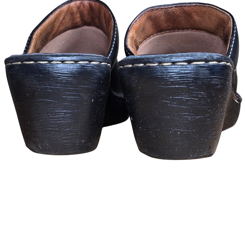 Born Black Leather Mules Women's Size 8 Great Condition Leather insoles - Picture 5 of 7